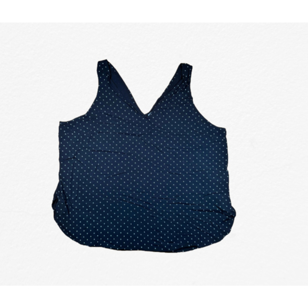 🌷 Old Navy Black and White Polka Dot Lightweight Flowy V Neck Tank Top